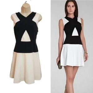 BCBGMaxAzria Black and White Mini Dress